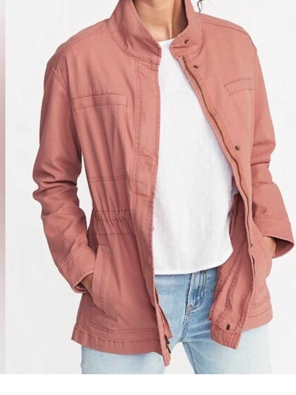 Old navy scout utility jacket dusty rose xl nwt